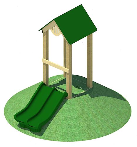 Toboggan de talus - HILL GABLE ROOF - progressive design playgrounds - pour aire de jeux / multiple / en bois