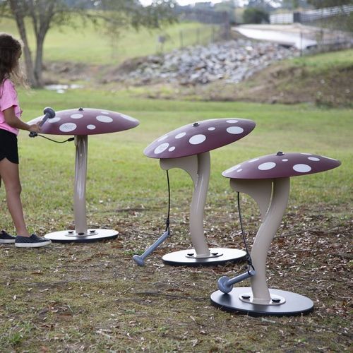 Structure de jeu musicale - MUSHROOMS - progressive design playgrounds - pour aire de jeux / pour établissement public / en métal