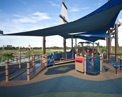 Revêtement de sol en caoutchouc - SAFETY SURFACE® : TRADITIONAL POURED-IN-PLACE - No Fault - pour aire de jeux / texturé / aspect béton