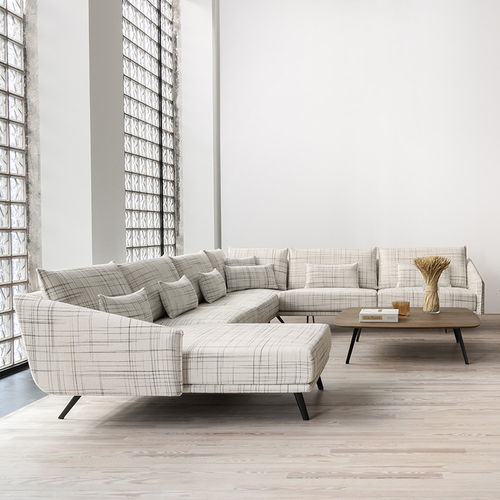 Canapé modulable - COSTURA - STUA - contemporain / en tissu / en cuir