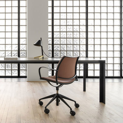 Chaise de bureau contemporaine - GAS - STUA - en tissu / avec piètement en aluminium / avec piètement en métal chromé