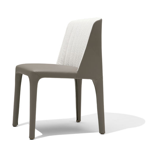 Chaise contemporaine - BICOLETTE - GIORGETTI - d'intérieur / en tissu / en cuir