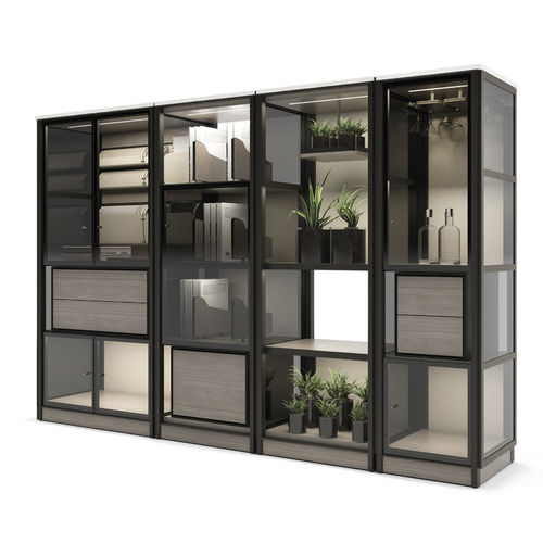 Vitrine contemporaine - DOMUS - GIORGETTI - en verre / en métal / aluminium