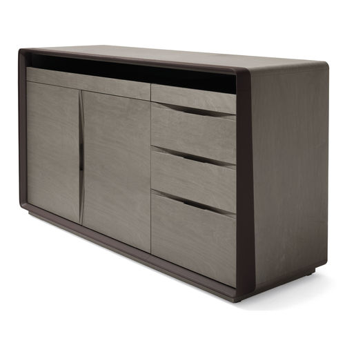 Commode contemporaine - FRAME - GIORGETTI - en bois / en cuir / en marbre