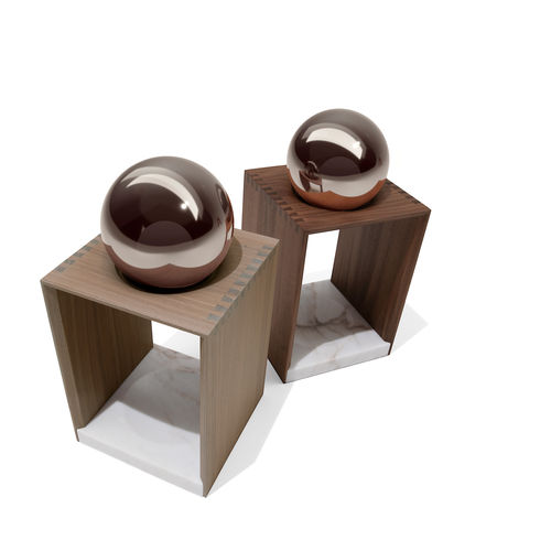 Lampe de table - SPAZIOTEMPO - GIORGETTI - en verre / en noyer / en marbre