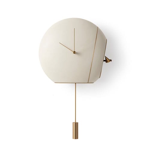 Horloge design original - CUCKOO CLOCK - GIORGETTI - murale / en contreplaqué / en cuir