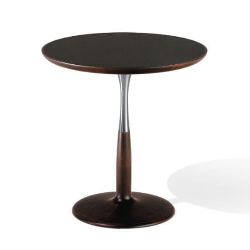 Guéridon contemporain - OTI - GIORGETTI - en érable / avec piètement en bronze / rond