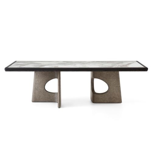 Table à manger moderne - YUAN - GIORGETTI - en frêne / avec piètement en frêne / rectangulaire