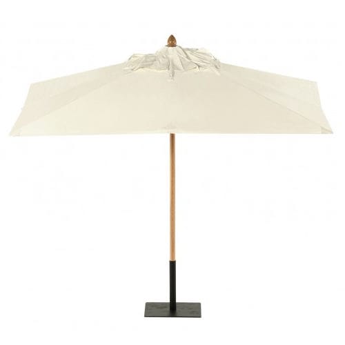 Parasol carré - ROMA - Tectona - en fer forgé / en toile / en bois