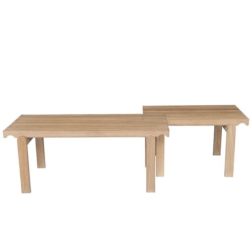 Banc de jardin contemporain - MUSE - Tectona - en chêne