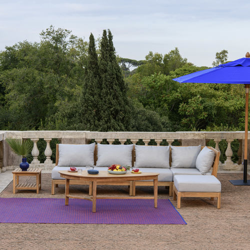 Canapé modulable - EXETER - Tectona - contemporain / de jardin / en Sunbrella®