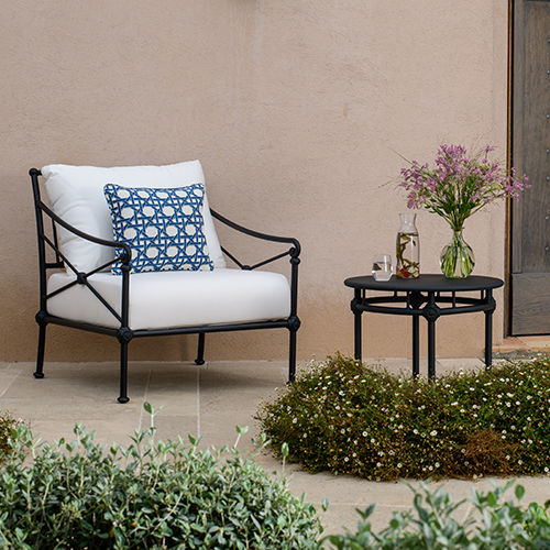 Fauteuil de style Directoire - 1800 - Tectona - en Sunbrella® / en aluminium / à coussins