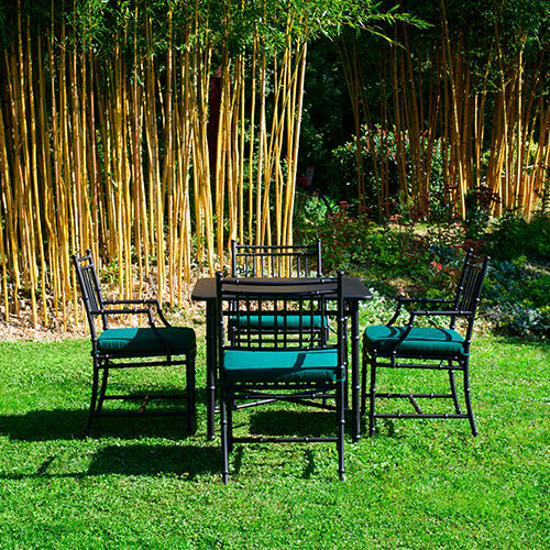 Table classique - Bamboo - Tectona - en aluminium / avec piètement en métal / carrée