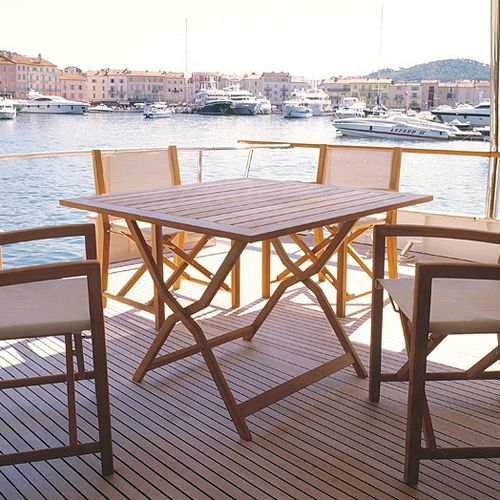 Table contemporaine - SOUTHAMPTON - Tectona - en teck / carrée / pliante