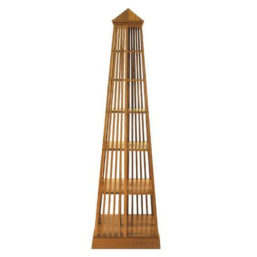 Bibliothèque design original - BIBLOS - Tectona - en teck / en bois verni / pivotante