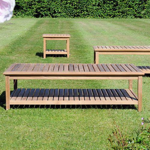 Table basse contemporaine - DUXFORD  - Tectona - en teck / avec piètement en bois / rectangulaire