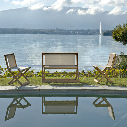 Chaise classique - COPACABANA - Tectona - d'extérieur / en Batyline® / en teck