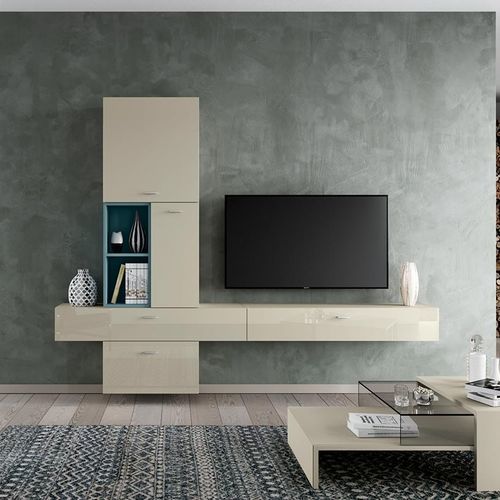 Ensemble mural de salon contemporain - NO. 14 - hülsta - en bois / en verre / pour TV