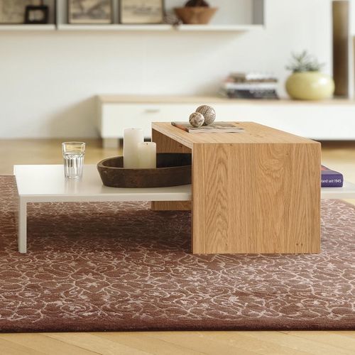 Table basse contemporaine - CT 14 - hülsta - en verre / en bois laqué / en chêne naturel