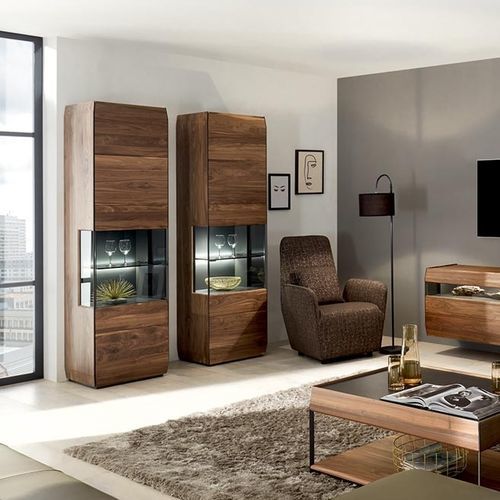 Vitrine contemporaine - AUNIS - hülsta - en verre / en bois massif / éclairée