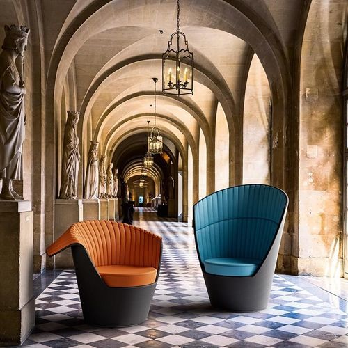 Fauteuil contemporain - CUELLO - hülsta - en cuir / avec dossier haut / avec dossier rabattable