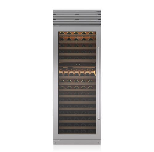 Cave à vin de service - BW-30/S - SUB-ZERO - encastrable / en inox / vitrée