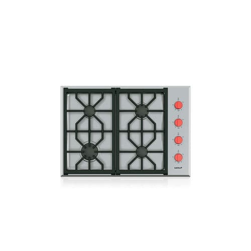 Table de cuisson à gaz - CG304P/S - SUB-ZERO - professionnelle / 4 foyers / encastrable
