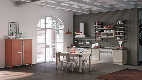 Cuisine contemporaine - PROVENZA - CUCINE LUBE - en bois / en L / avec poignée