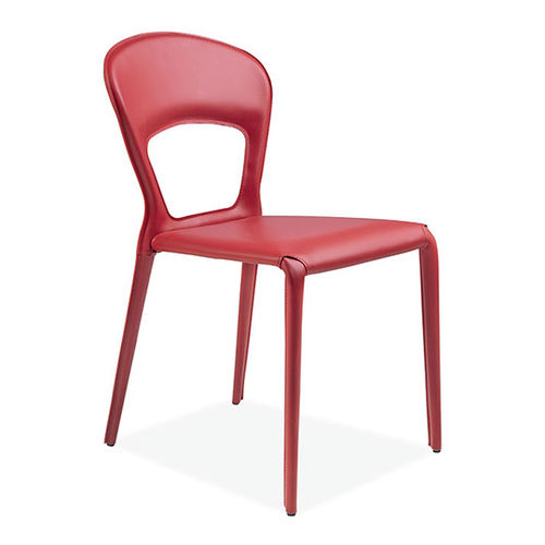 Chaise contemporaine - CONFORT - CUCINE LUBE - d'intérieur / en cuir / avec piètement en métal