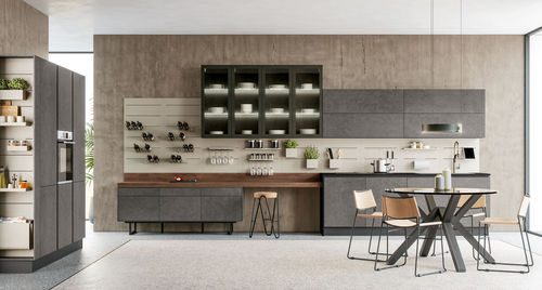 Cuisine contemporaine - ROUND - CUCINE LUBE - en verre / en marbre / en granite