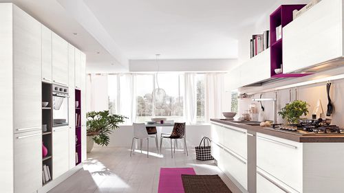 Cuisine contemporaine - NOEMI - CUCINE LUBE - en bois / avec poignée / laquée