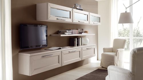 Ensemble TV mural contemporain - CLAUDIA - CUCINE LUBE - en bois