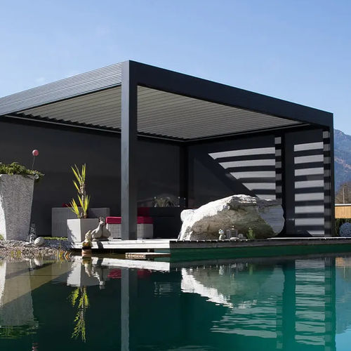 Pergola autoportée - AUSTRIA - Gibus SPA - aluminium / couverture en toile / bioclimatique