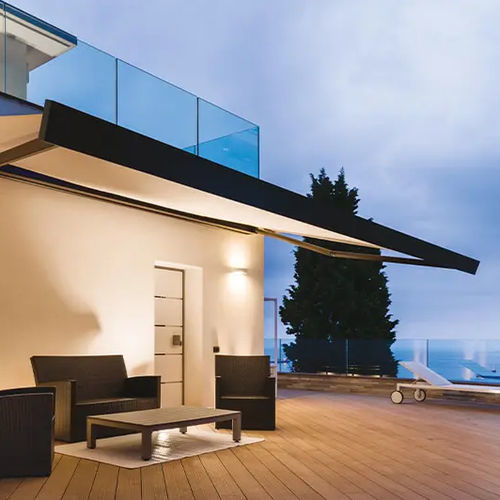 Auvent de terrasse - PRINCIPALITY OF MONACO - Gibus SPA - en métal / en toile / plat