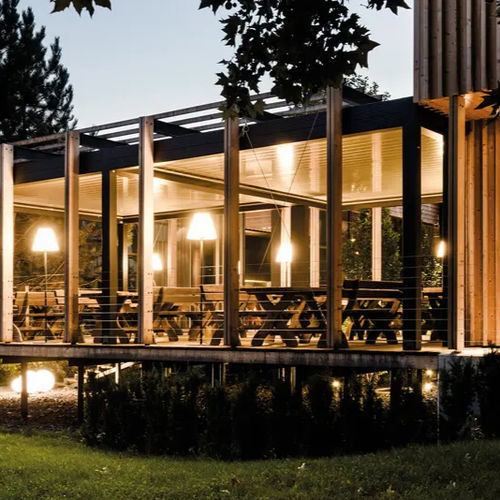Véranda autoportée - ZGORNJA KUNGOTA - SLOVENIA - Gibus SPA - en verre / en bois / en métal
