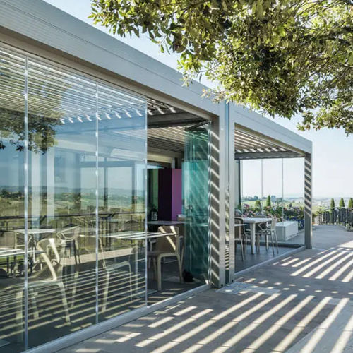 Véranda en verre - TOSCANA- ITALY - Gibus SPA - en métal / pour bâtiment / professionnelle
