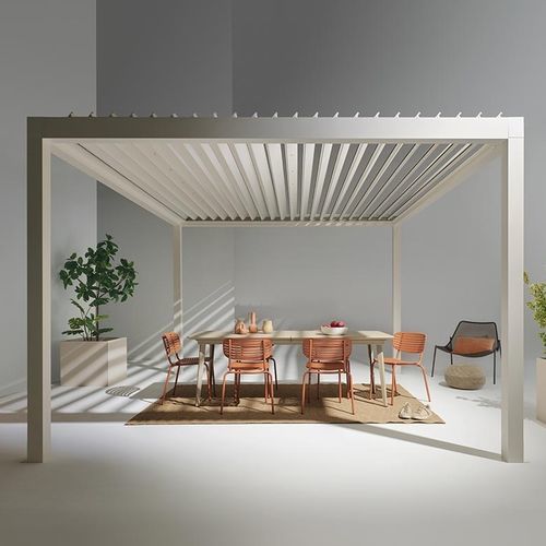 Pergola autoportée - MOVIE - Gibus SPA - adossée / en métal / à lames orientables
