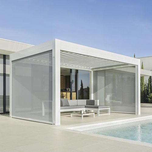 Pergola autoportée - VARIA - Gibus SPA - adossée / en aluminium extrudé / à lames orientables