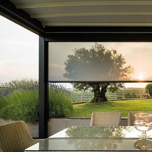 Pergola autoportée - AZIMUT - Gibus SPA - adossée / en aluminium extrudé / en PVC