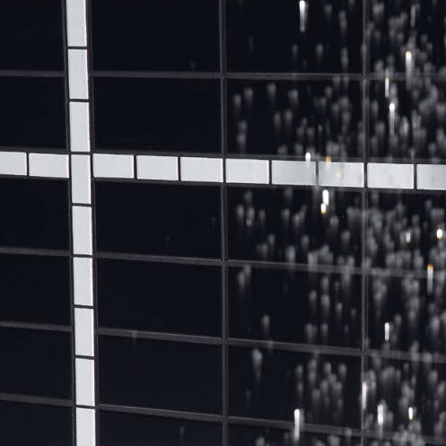 Mosaïque en céramique - TULIPANO NERO - Appiani - texturée / semi-brillante / d'intérieur