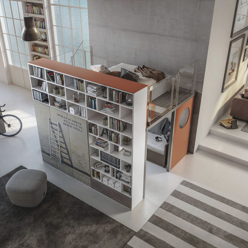 Chambre d'enfant orange - 303 - TUMIDEI - en mélaminé / en aluminium anodisé / mixte
