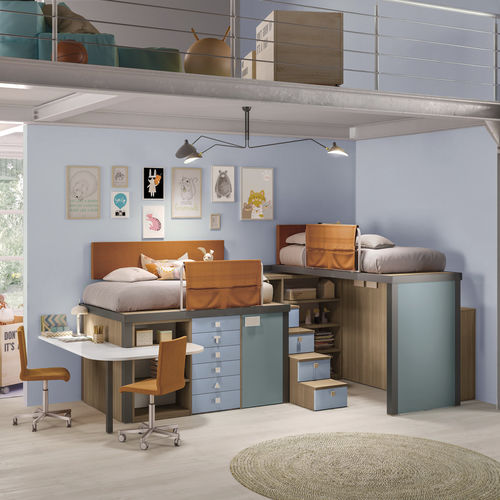 Lit mezzanine - 317 - TUMIDEI - simple / contemporain / pour enfant