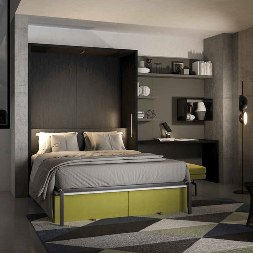 Lit escamotable - BLOCK - TUMIDEI - double / contemporain / avec bureau