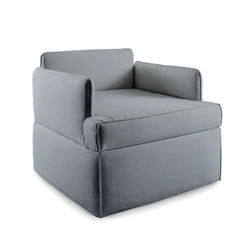 Fauteuil contemporain - TUMIDEI - en tissu / lit / gris
