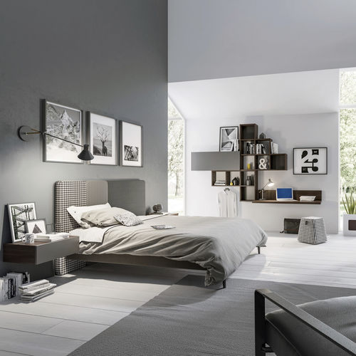 Chambre d'enfant grise - 344 - TUMIDEI - en mélaminé / en aluminium anodisé / mixte