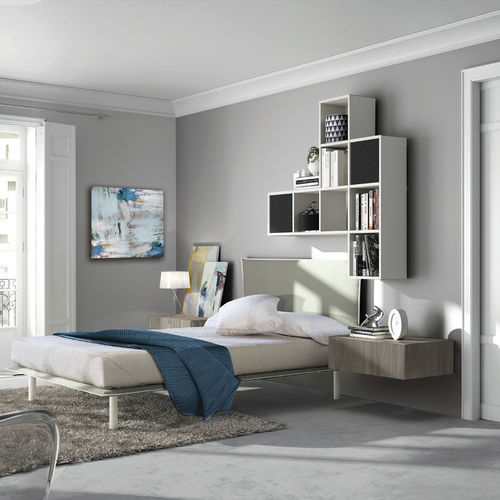 Chambre d'enfant blanche - 348 - TUMIDEI - grise / en mélaminé / en aluminium anodisé