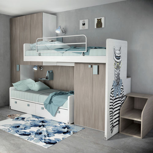 Armoire contemporaine - 355 - TUMIDEI - en aluminium anodisé / en mélaminé / à portes battantes
