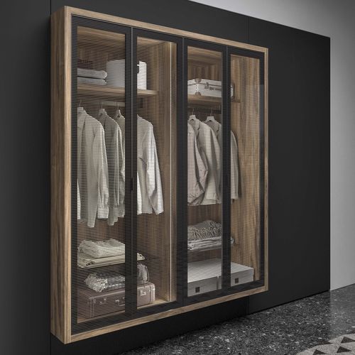 Armoire murale - ALCOVA - TUMIDEI - contemporaine / en verre / en mélaminé