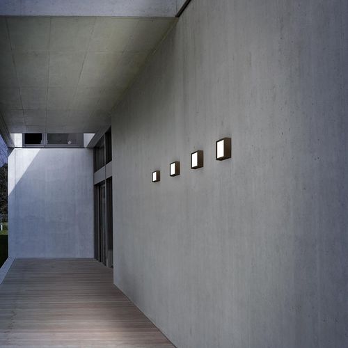 Applique murale contemporaine - FOUR   - PANZERI - d'extérieur / en aluminium / en verre