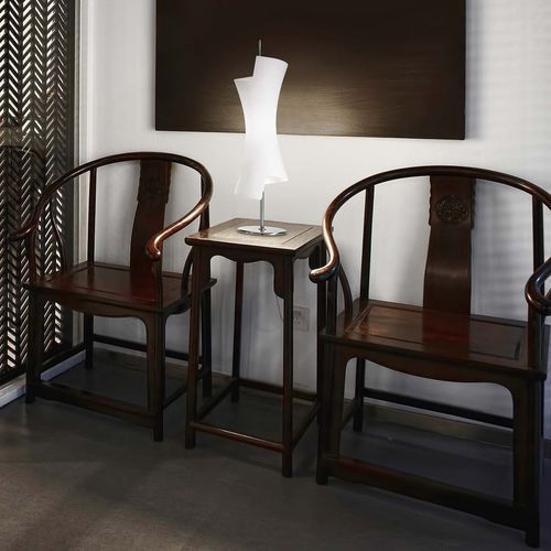 Lampe de table - TWISTER - PANZERI - en métal / en verre soufflé / contemporaine